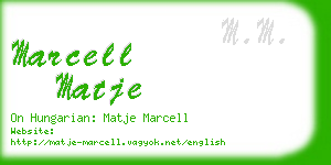 marcell matje business card